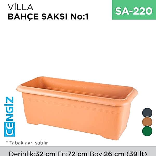 VİLLA BAHÇE SAKSI NO:1 TABAKSIZ (39 LT)
