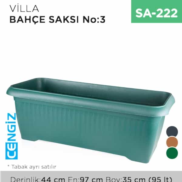 VİLLA BAHÇE SAKSI NO:3 TABAKSIZ (95 LT)