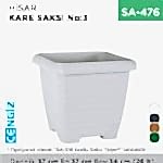 HİSAR KARE SAKSI NO:3 TABAKSIZ (26 LT) (HK03)
