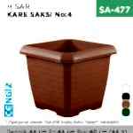 HİSAR KARE SAKSI NO:4 TABAKSIZ (44 LT) (HK04)